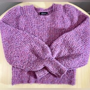 Olivaceous Purple Yarn Textured Women's Sweater. Size M.